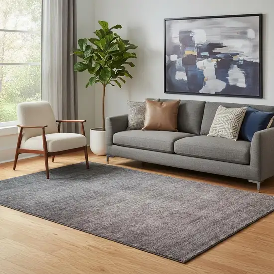 Gray And Brown Ombre Washable Area Rug With UV Protection Photo 1