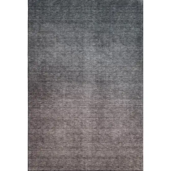 Gray And Brown Ombre Washable Area Rug With UV Protection Photo 1