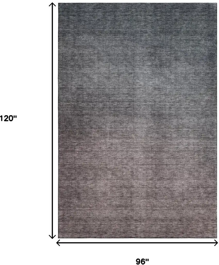 Gray And Brown Ombre Washable Area Rug With UV Protection Photo 8