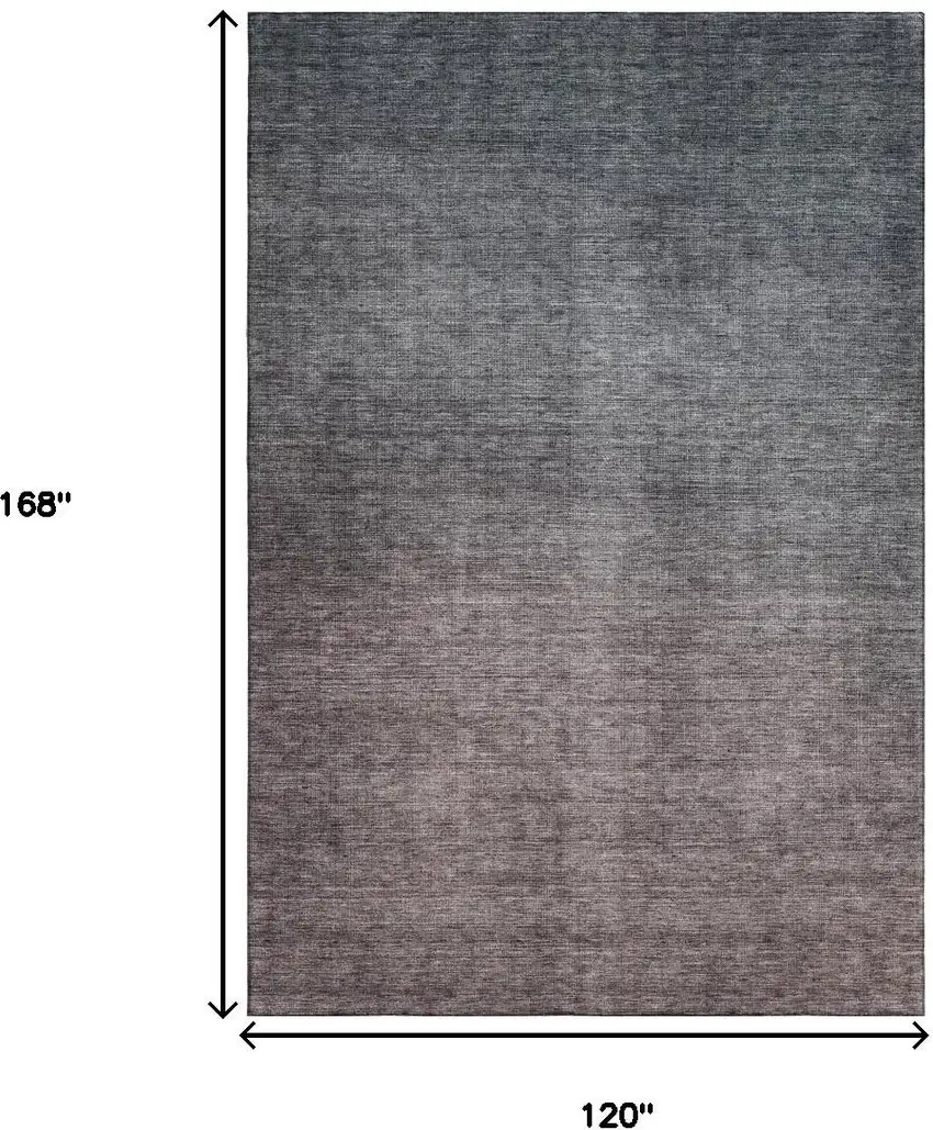 Gray And Brown Ombre Washable Area Rug With UV Protection Photo 8