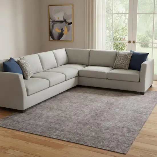 Gray And Brown Ombre Washable Area Rug With UV Protection Photo 1