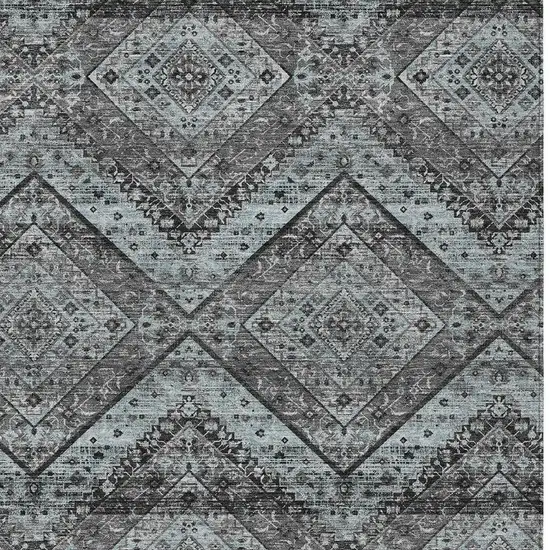 Gray And Brown Tribal Washable Indoor Outdoor Area Rug Photo 3