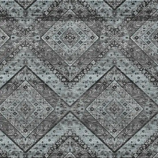 Gray And Brown Tribal Washable Indoor Outdoor Area Rug Photo 3