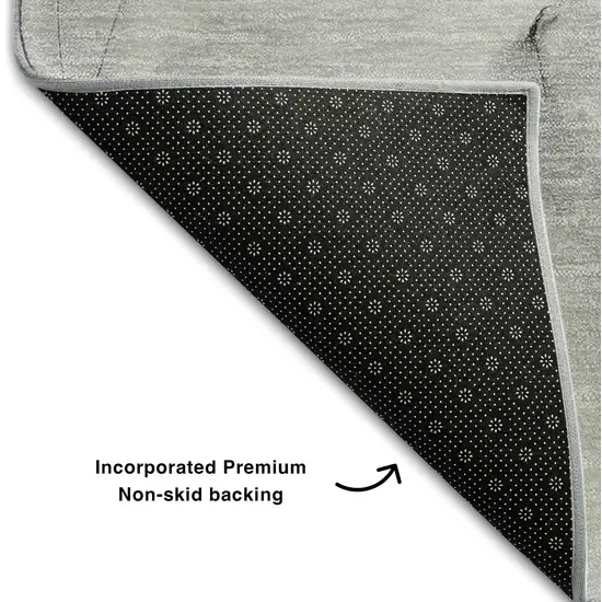Gray And Charcoal Abstract Washable Area Rug With UV Protection Photo 7