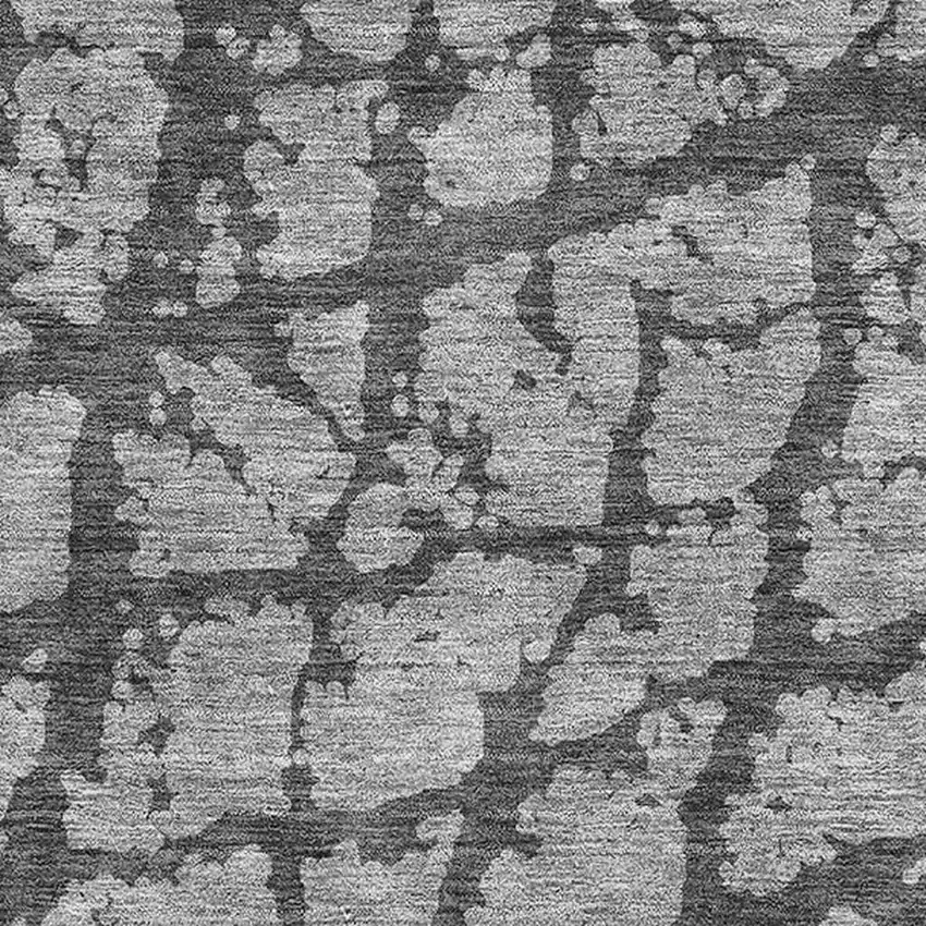 Gray And Charcoal Abstract Washable Area Rug With UV Protection Photo 2