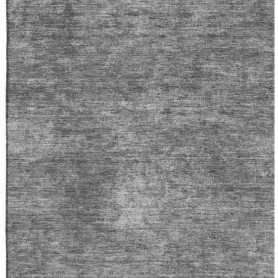 Gray And Charcoal Abstract Washable Area Rug With UV Protection Photo 4
