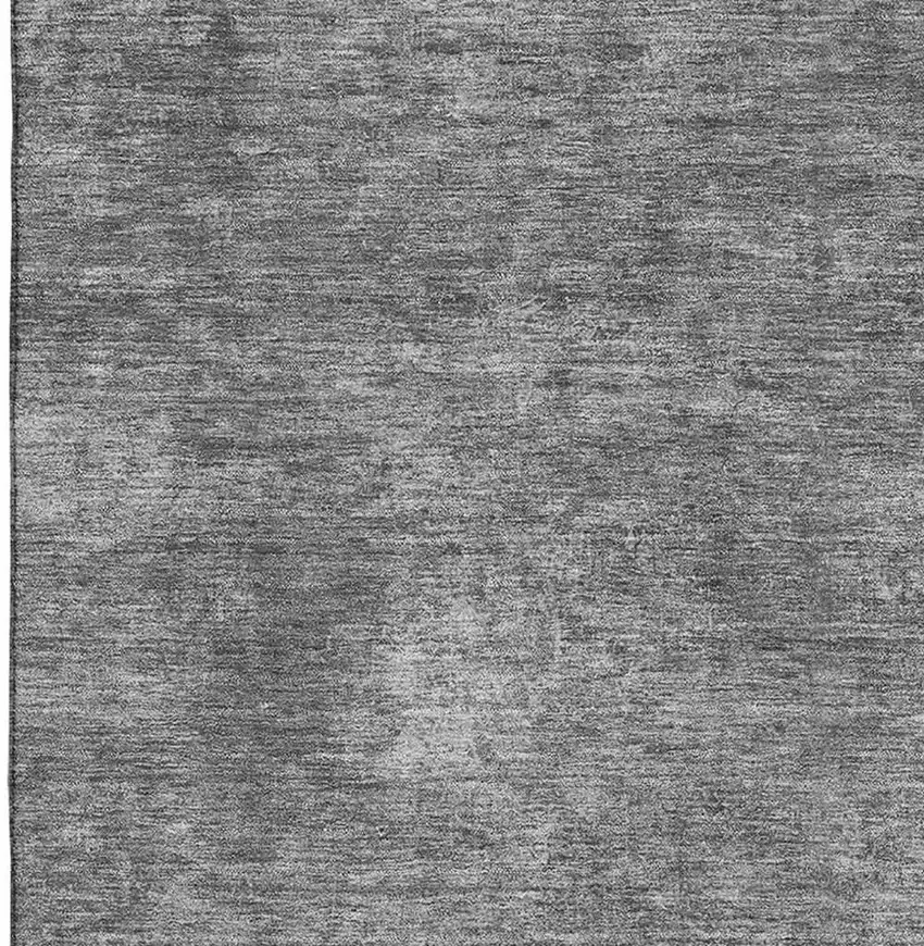 Gray And Charcoal Abstract Washable Area Rug With UV Protection Photo 4