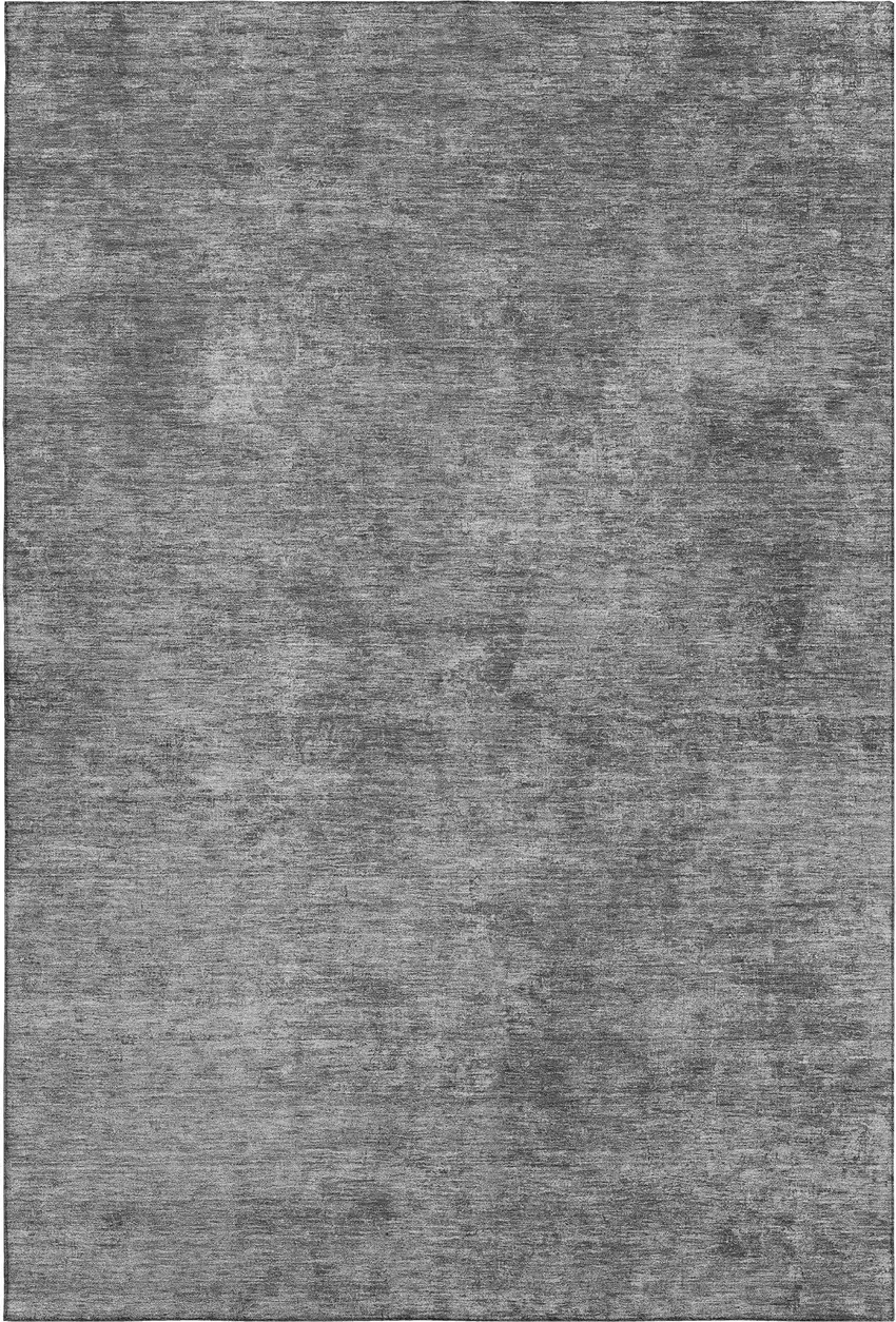 Gray And Charcoal Abstract Washable Area Rug With UV Protection Photo 6