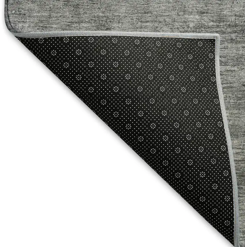 Gray And Charcoal Abstract Washable Area Rug With UV Protection Photo 7