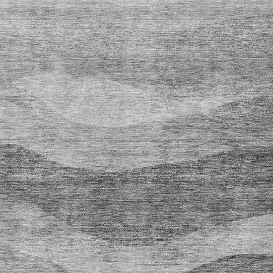 Gray And Charcoal Abstract Washable Indoor Outdoor Area Rug Photo 5