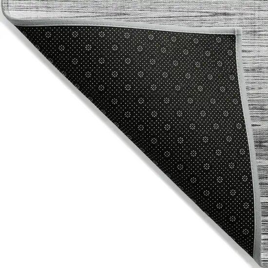 Gray And Charcoal Abstract Washable Indoor Outdoor Area Rug Photo 3