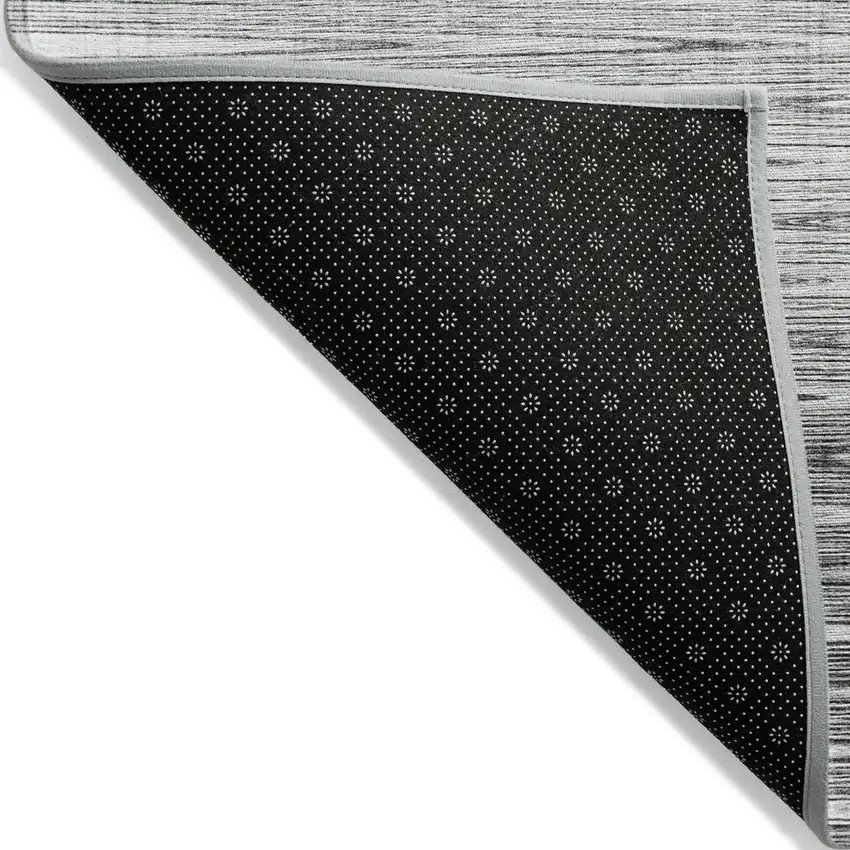 Gray And Charcoal Abstract Washable Indoor Outdoor Area Rug Photo 3