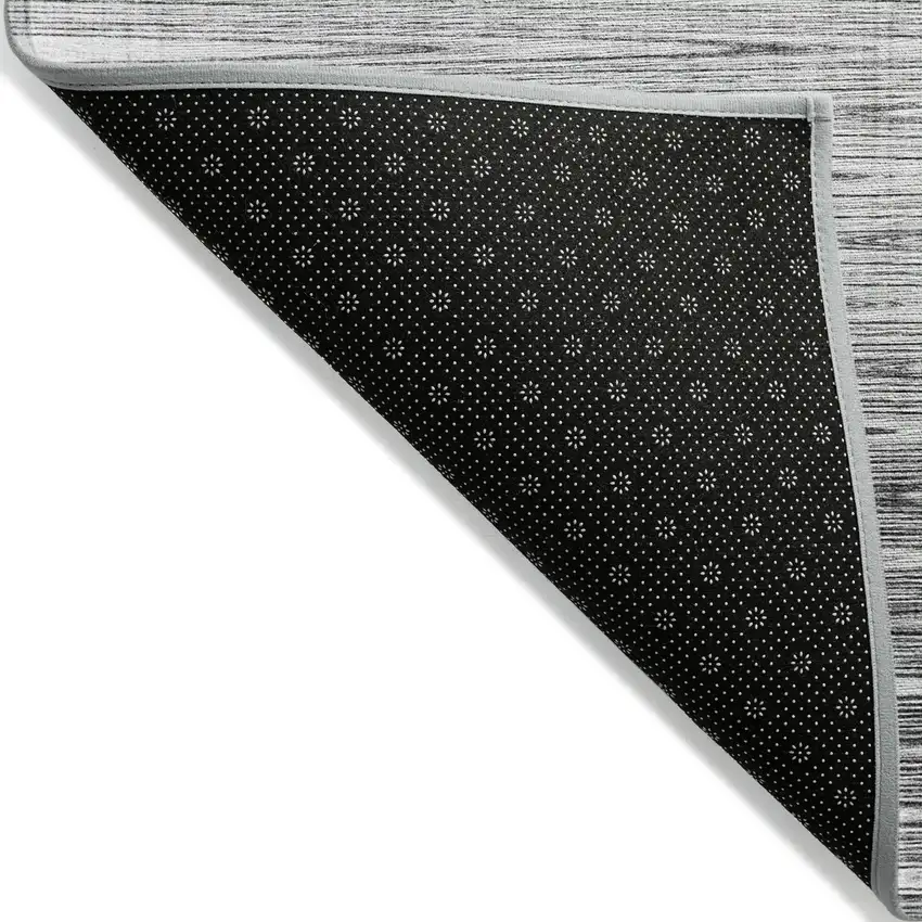 Gray And Charcoal Abstract Washable Indoor Outdoor Area Rug Photo 4