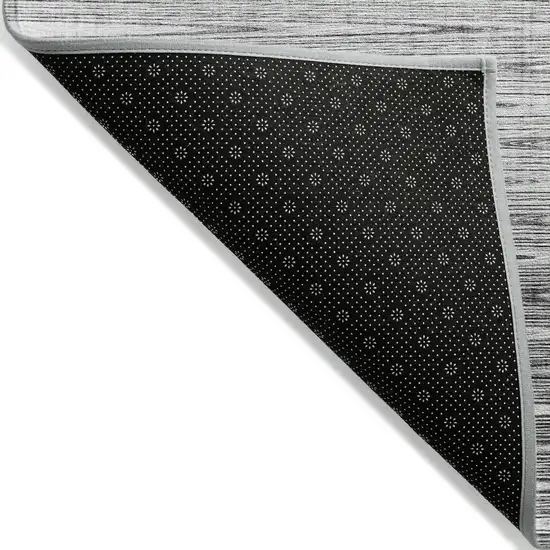 Gray And Charcoal Abstract Washable Indoor Outdoor Area Rug Photo 4