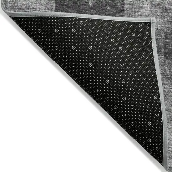 Gray And Charcoal Aztec Washable Indoor Outdoor Area Rug Photo 6