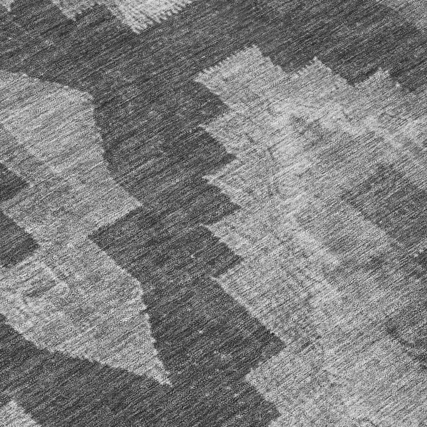 Gray And Charcoal Aztec Washable Indoor Outdoor Area Rug Photo 8
