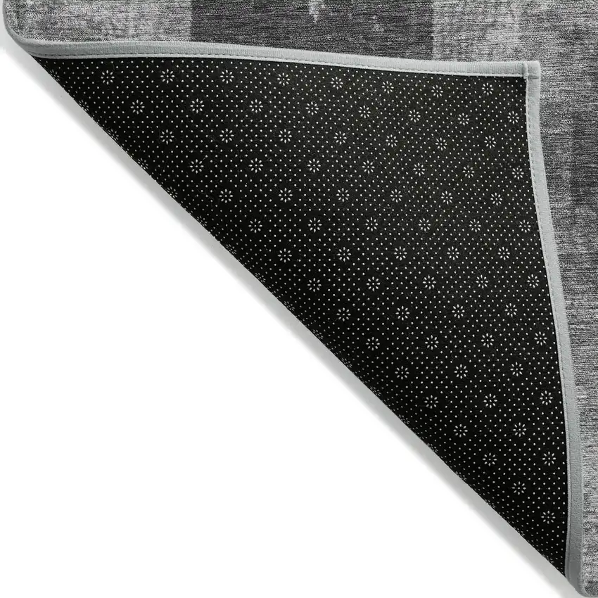 Gray And Charcoal Aztec Washable Indoor Outdoor Area Rug Photo 6