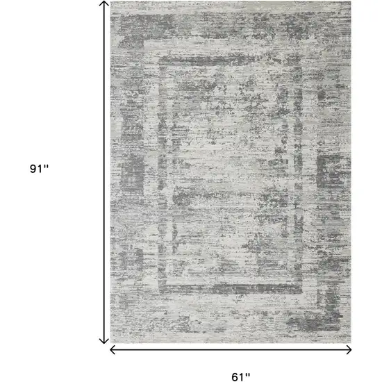 Gray And Charcoal Geometric Area Rug Photo 3