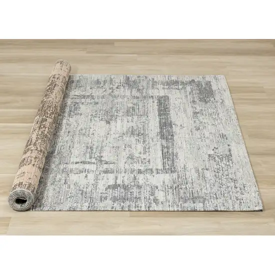 Gray And Charcoal Geometric Area Rug Photo 9