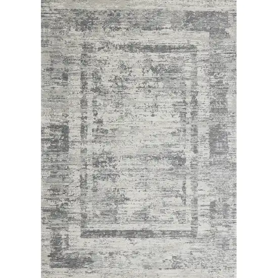 Gray And Charcoal Geometric Area Rug Photo 5