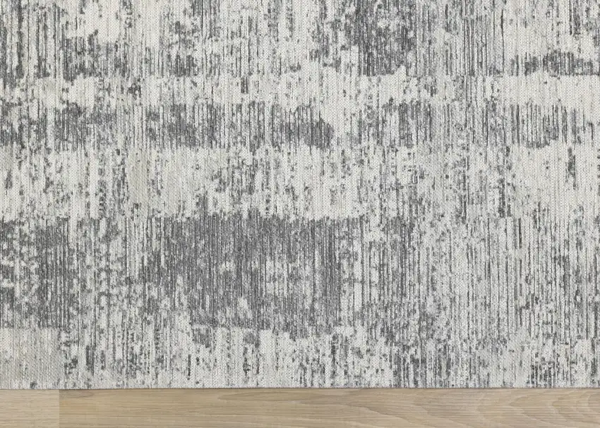 Gray And Charcoal Geometric Area Rug Photo 9