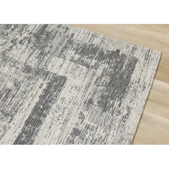 Gray And Charcoal Geometric Area Rug Photo 8
