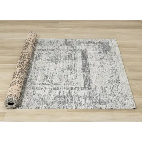 Gray And Charcoal Geometric Area Rug Photo 8