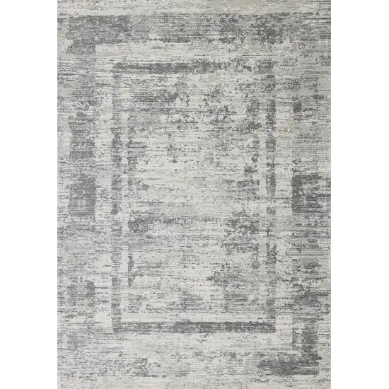 Gray And Charcoal Geometric Area Rug Photo 2