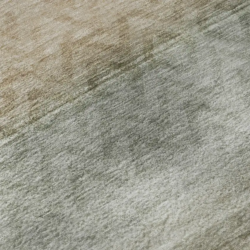 Gray And Charcoal Geometric Washable Area Rug With UV Protection Photo 8