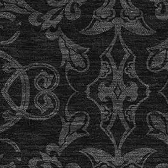 Gray And Charcoal Medallion Washable Area Rug With UV Protection Photo 3