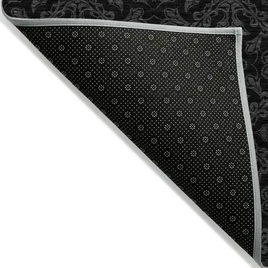 Gray And Charcoal Medallion Washable Indoor Outdoor Area Rug Photo 4