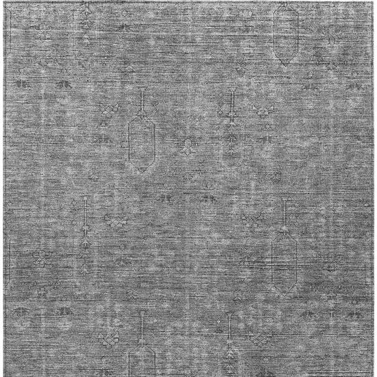 Gray And Charcoal Southwestern Washable Indoor Outdoor Area Rug Photo 7