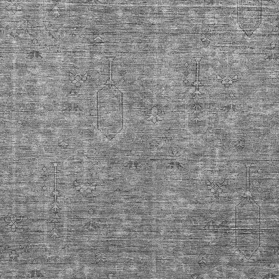 Gray And Charcoal Southwestern Washable Indoor Outdoor Area Rug Photo 6