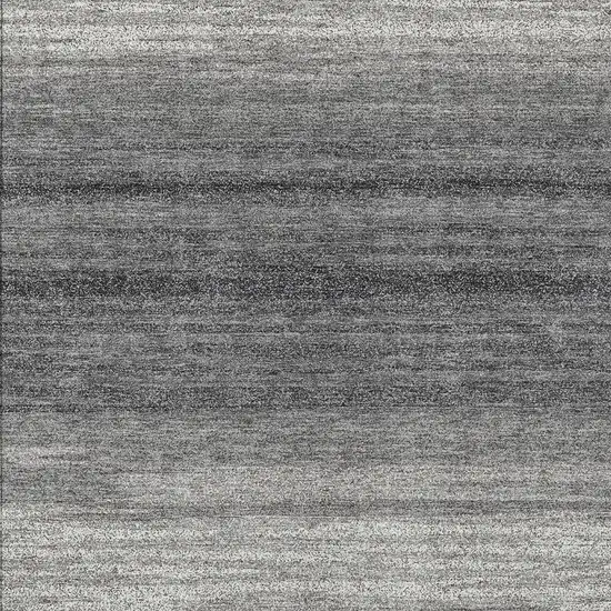 Gray And Charcoal Striped Washable Indoor Outdoor Area Rug Photo 6