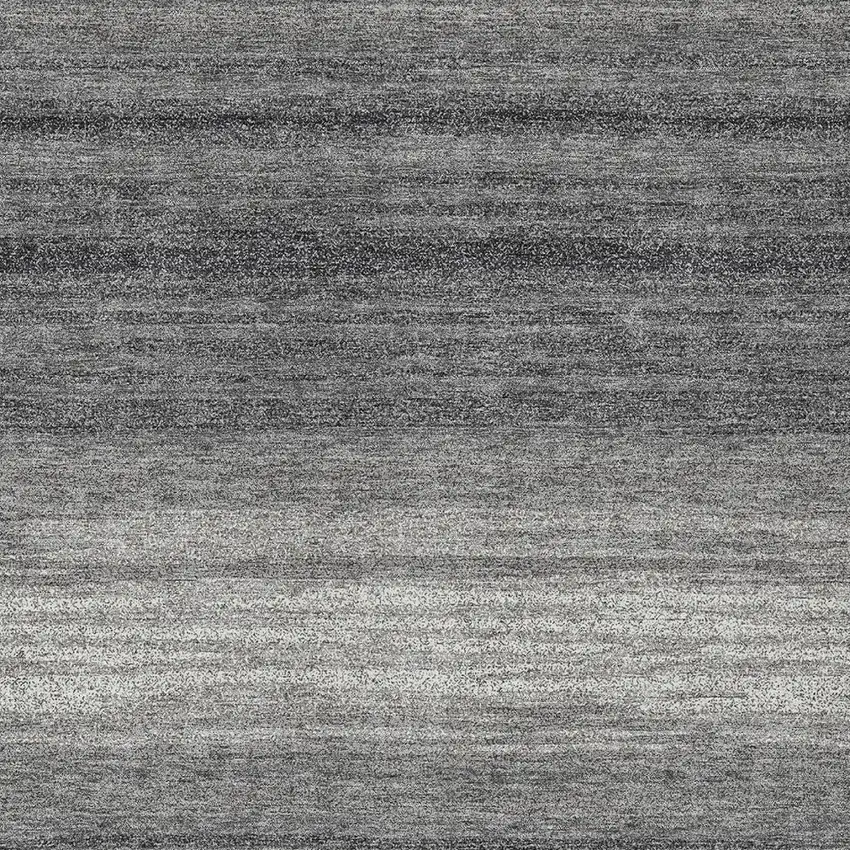 Gray And Charcoal Striped Washable Indoor Outdoor Area Rug Photo 6