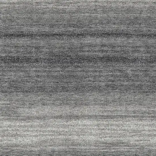 Gray And Charcoal Striped Washable Indoor Outdoor Area Rug Photo 6