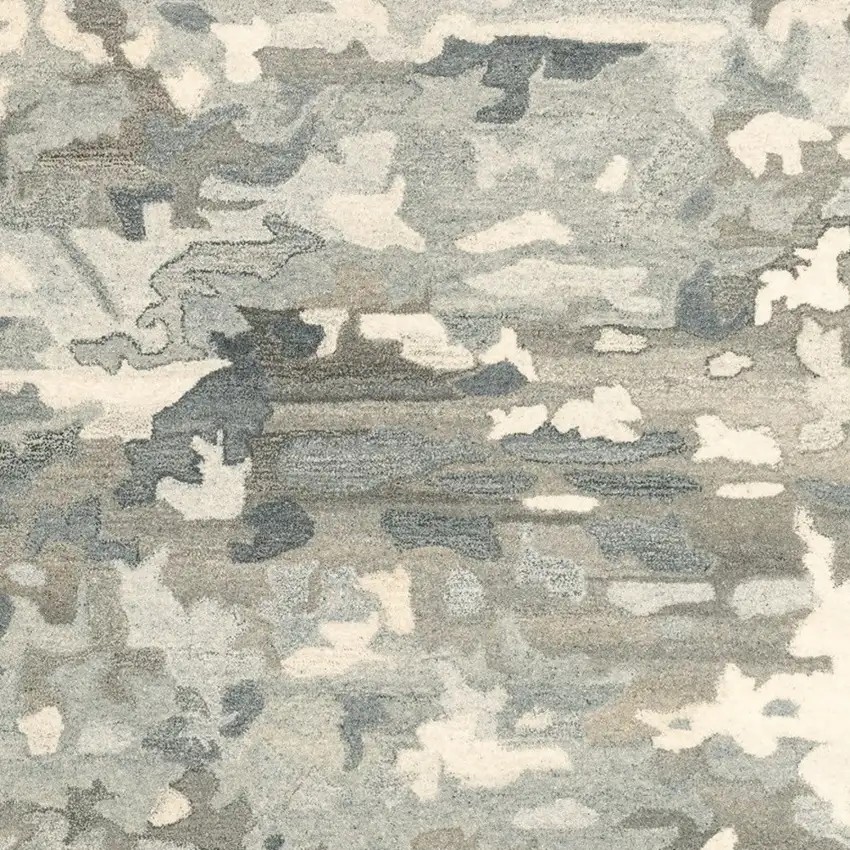 Gray And Charcoal Wool Abstract Hand Tufted Area Rug Photo 8