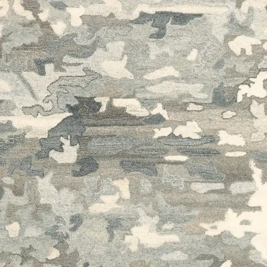 Gray And Charcoal Wool Abstract Hand Tufted Area Rug Photo 8