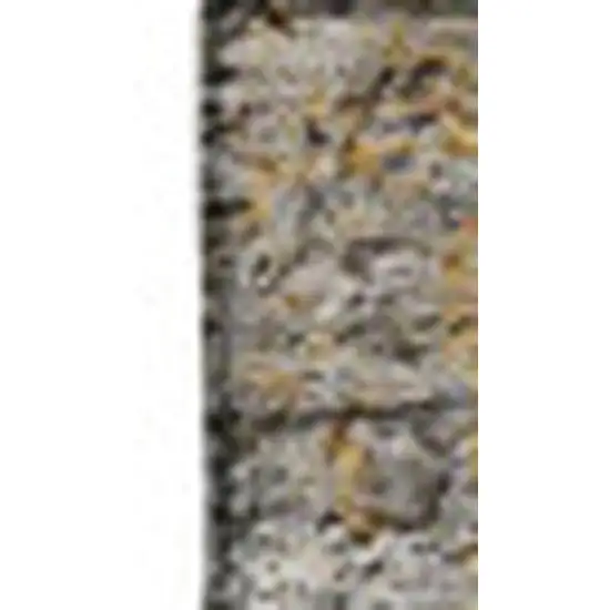 Gray And Copper Abstract Washable Area Rug With UV Protection Photo 3