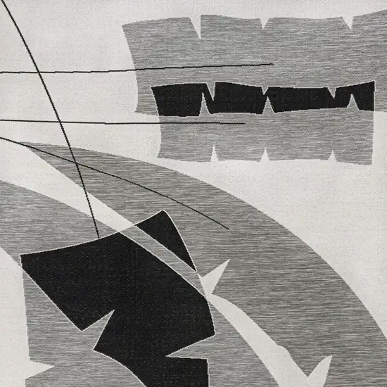 Gray And Cream Abstract Indoor Outdoor Area Rug Photo 3