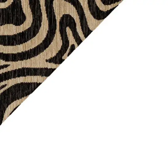 Gray And Cream Abstract Washable Indoor Outdoor Area Rug Photo 2