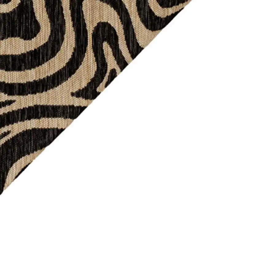 Gray And Cream Abstract Washable Indoor Outdoor Area Rug Photo 2