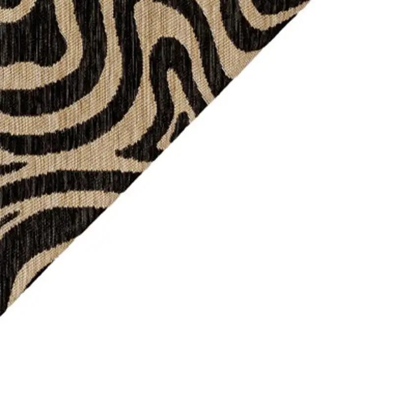 Gray And Cream Abstract Washable Indoor Outdoor Area Rug Photo 2