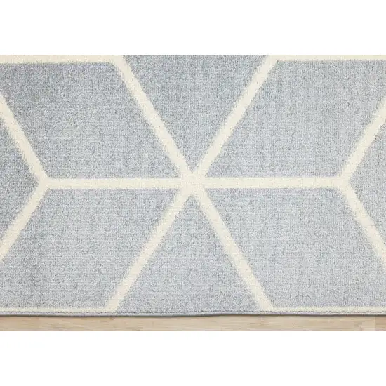 Gray And Cream Geometric Area Rug Photo 9
