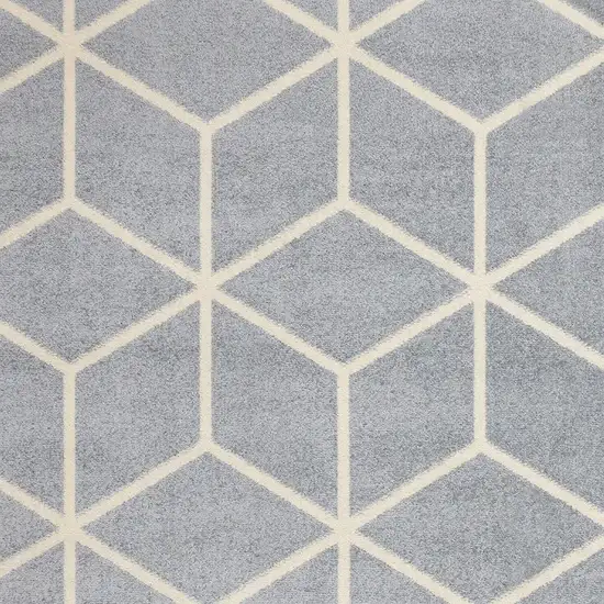 Gray And Cream Geometric Area Rug Photo 4