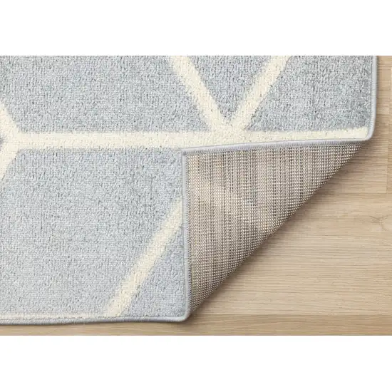 Gray And Cream Geometric Area Rug Photo 9