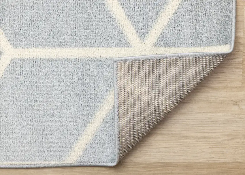 Gray And Cream Geometric Area Rug Photo 9