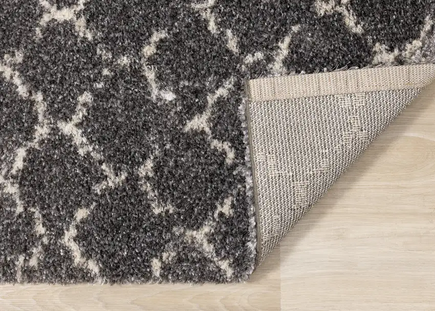 Gray And Cream Ogee Area Rug Photo 9