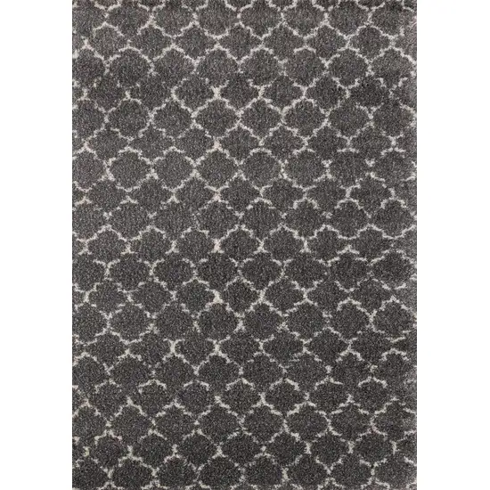 Gray And Cream Ogee Area Rug Photo 2