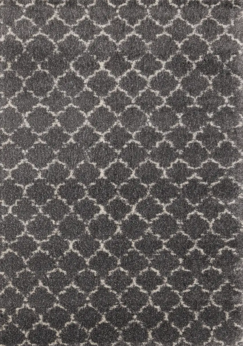 Gray And Cream Ogee Area Rug Photo 2